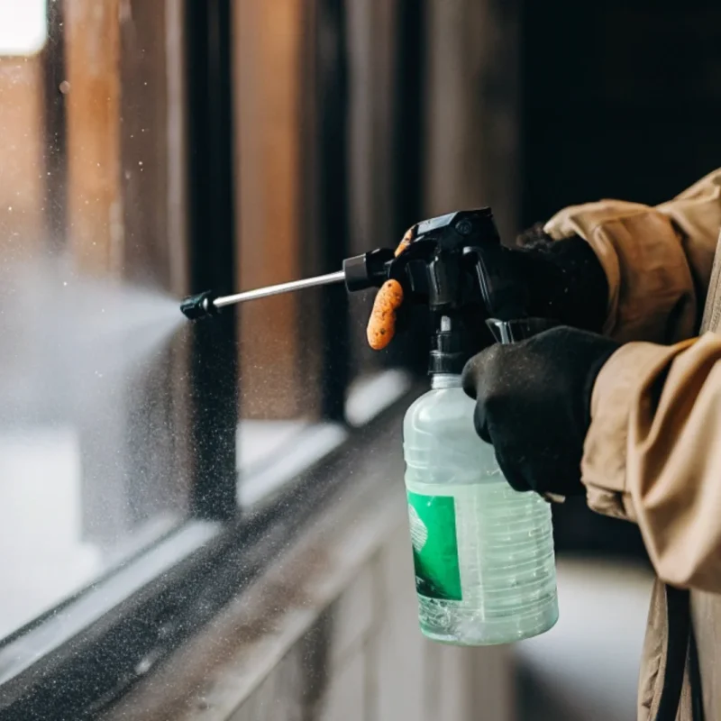 Disinfectant spray mold-free environment.